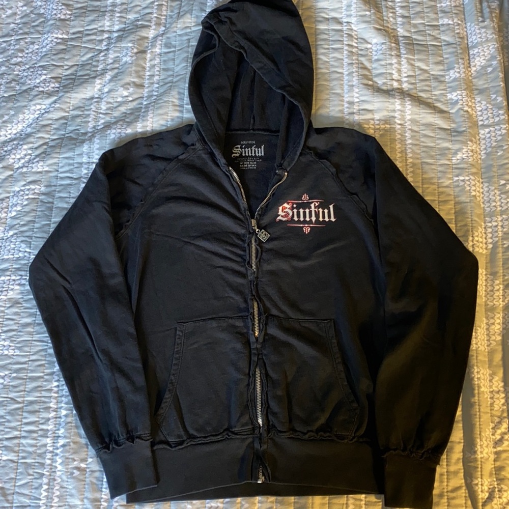 Sinful Angel wing Zip up hoodie
